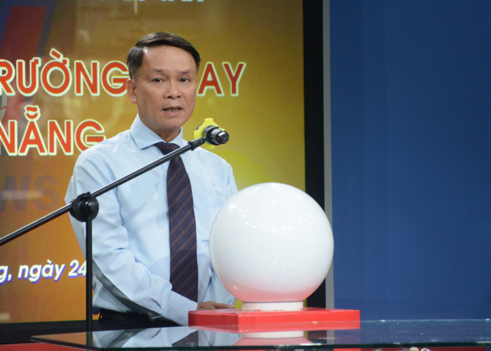 Tổng Giám đốc Thông tấn xã Việt Nam Nguyễn Đức Lợi phát biểu tại buổi lễ. (Ảnh: Văn Dũng/TTXVN)