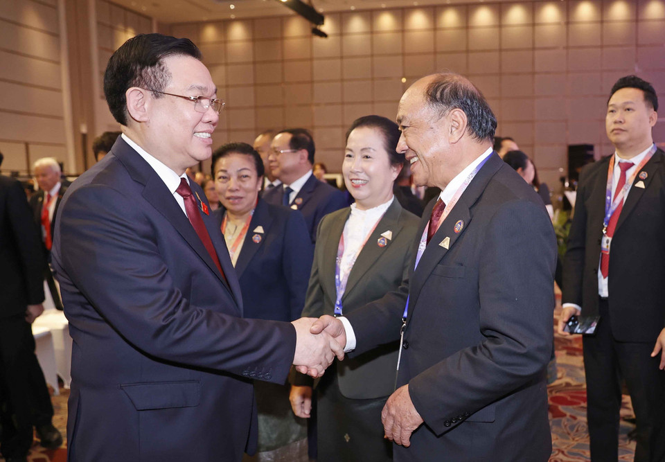 Chủ tịch Quốc hội Vương Đình Huệ và đại biểu dự Lễ khai mạc AIPA-44. (Ảnh: Doãn Tấn/TTXVN)