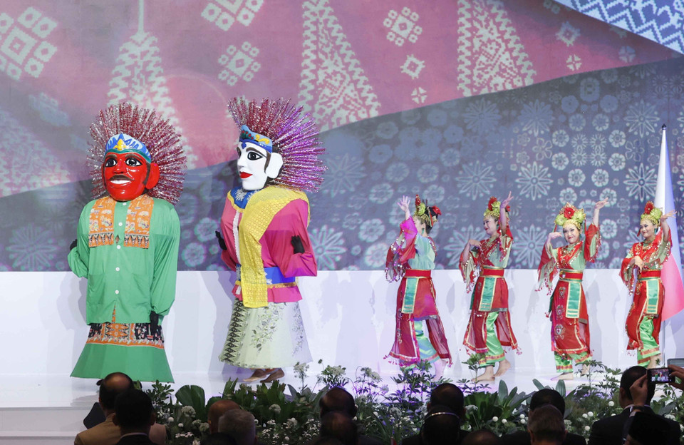 Tiết mục văn nghệ chào mừng Lễ Khai mạc AIPA-44. (Ảnh: Doãn Tấn/TTXVN)