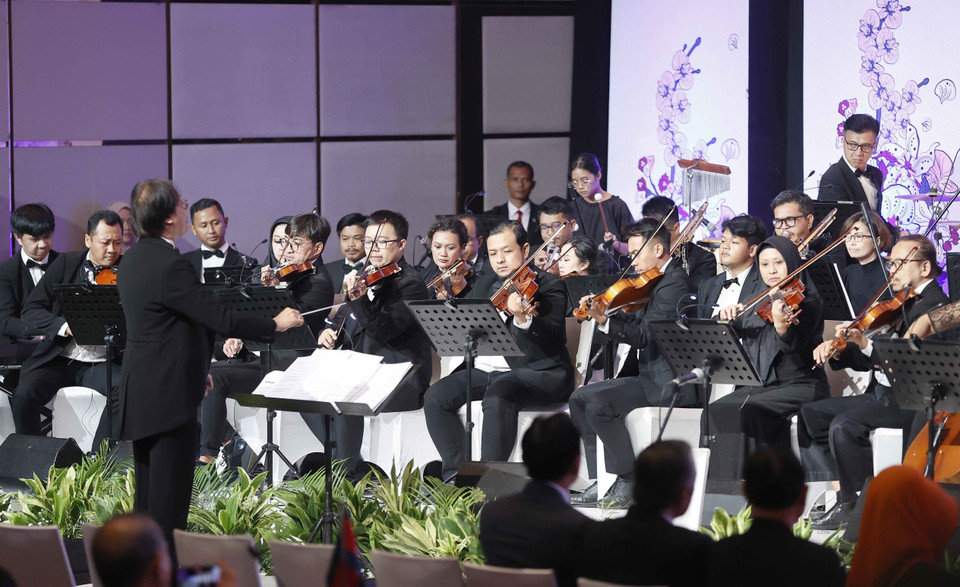 Tiết mục văn nghệ chào mừng Lễ Khai mạc AIPA-44. (Ảnh: Doãn Tấn/TTXVN)