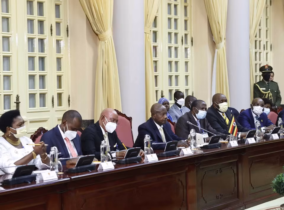 Tổng thống Uganda Yoweri Kaguta Museve phát biểu. (Ảnh: Thống Nhất/TTXVN)