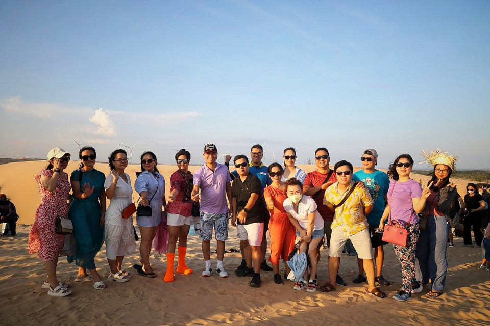 Điểm đến được lựa chọn và ưa thích của những đoàn khách nội địa khi đến Bình Thuận. (Ảnh: Mai Mai/Vietnam+)