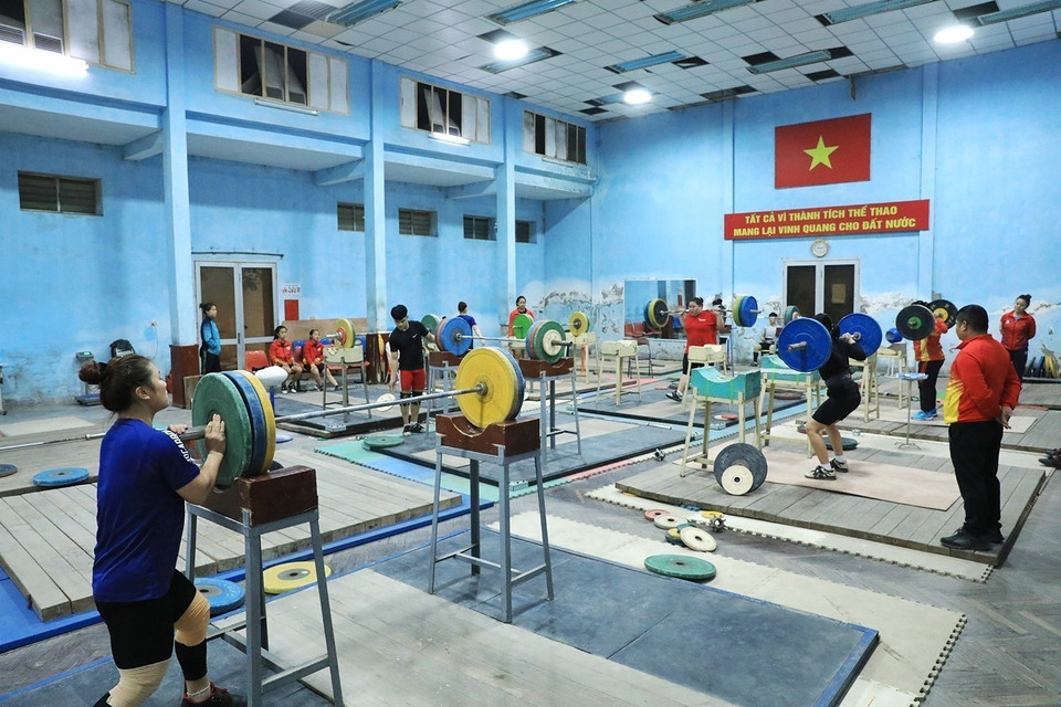 Tất cả vì mục tiêu đem vinh quang về cho nước nhà. (Ảnh: Tuấn Anh/TTXVN)