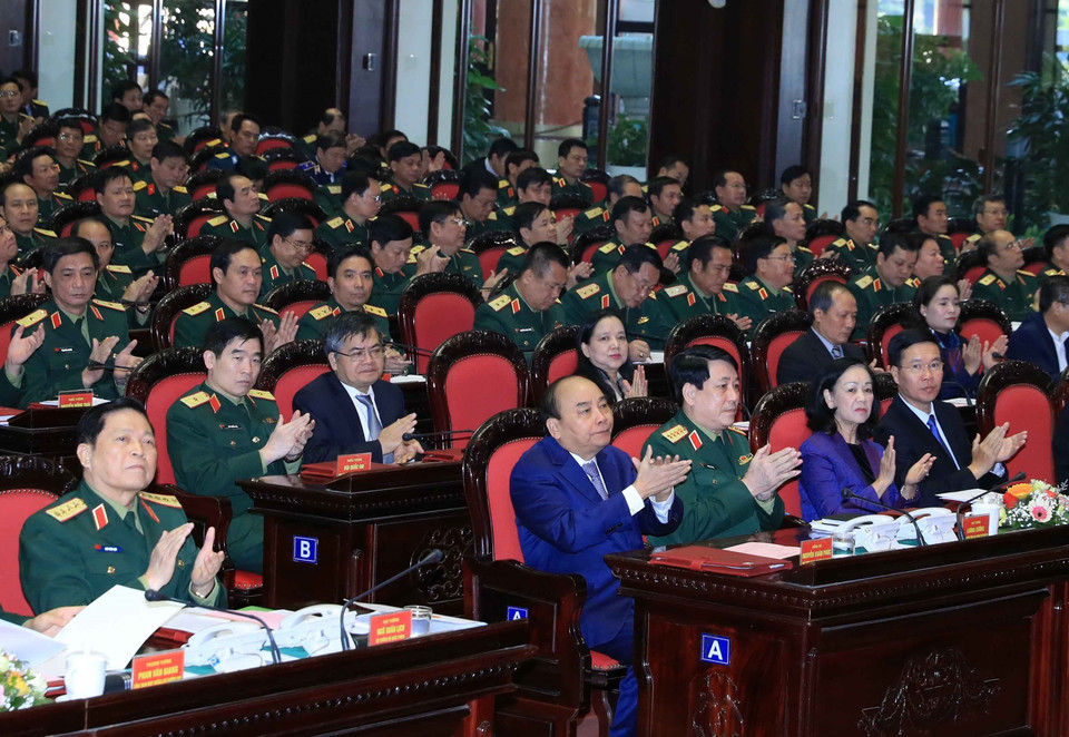 Thủ tướng Nguyễn Xuân Phúc và các đại biểu tham dự hội nghị. (Ảnh: Thống Nhất/TTXVN)