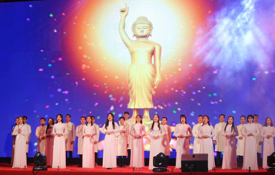 Lễ khai mạc chuỗi sự kiện văn hóa Phật giáo gồm triển lãm, trưng bày, hội chợ văn hóa Phật giáo đã diễn ra tại Trung tâm Văn hóa Phật giáo Tam Chúc, Hà Nam trong khuôn khổ Vesak 2019. (Ảnh: Thành Đạt/TTXVN)