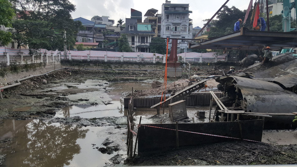 Toàn cảnh dự án tu bổ, tôn tạo di tích hồ Hữu Tiệp. (Ảnh: Đinh Thuận/TTXVN)