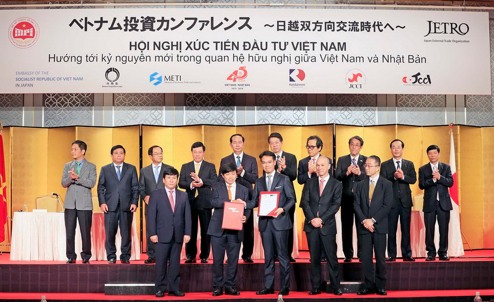 Chủ tịch nước Trần Đại Quang tham dự và phát biểu tại Hội nghị Xúc tiến đầu tư Việt Nam. (Ảnh: Nhan Sáng/TTXVN)