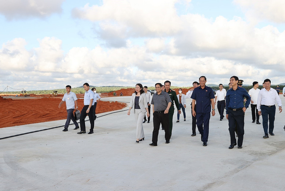 Cảng hàng không Phan Thiết tại xã Thiện Nghiệp, phía Đông Bắc thành phố Phan Thiết, cách trung tâm thành phố khoảng 19km và cách khu du kịch Hàm Tiến, Mũi Né chỉ khoảng 8km.(Ảnh: Dương Giang/TTXVN)