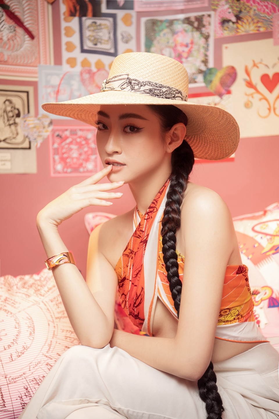 Có lẽ, ẩn số thú vị của chương trình chính là top 12 Hoa hậu Thế giới 2019, Hoa hậu Thế giới Việt Nam 2019 Lương Thùy Linh. (Ảnh: CTV/Vietnam+)