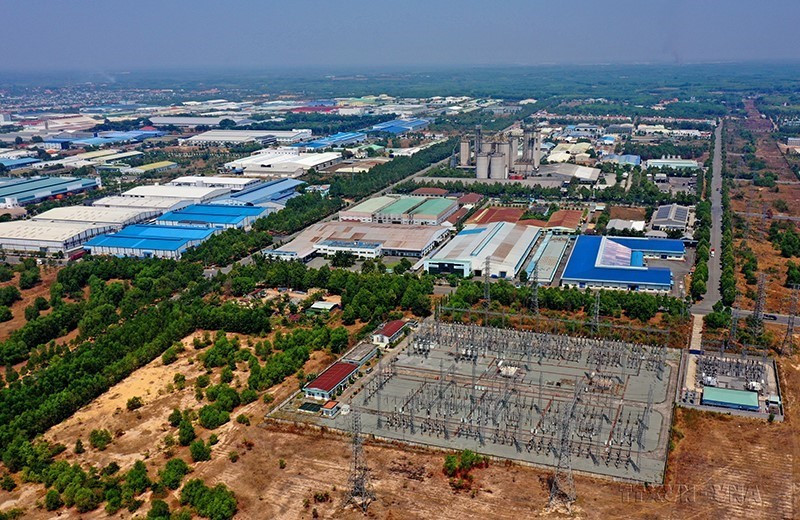 Trạm biến áp 500kV Tân Định ở thành phố mới Bình Dương cung cấp điện phát triển công nghiệp khu vực tỉnh Bình Dương. (Ảnh: Ngọc Hà/TTXVN)