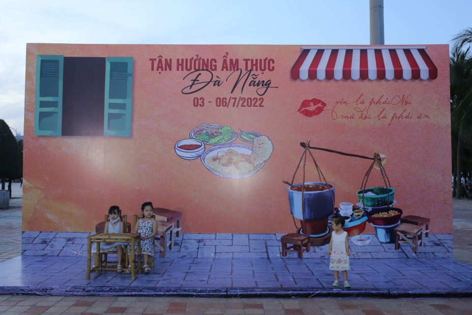 Trẻ em cũng có những không gian để vui chơi và check-in. (Ảnh: CTV/Vietnam+)