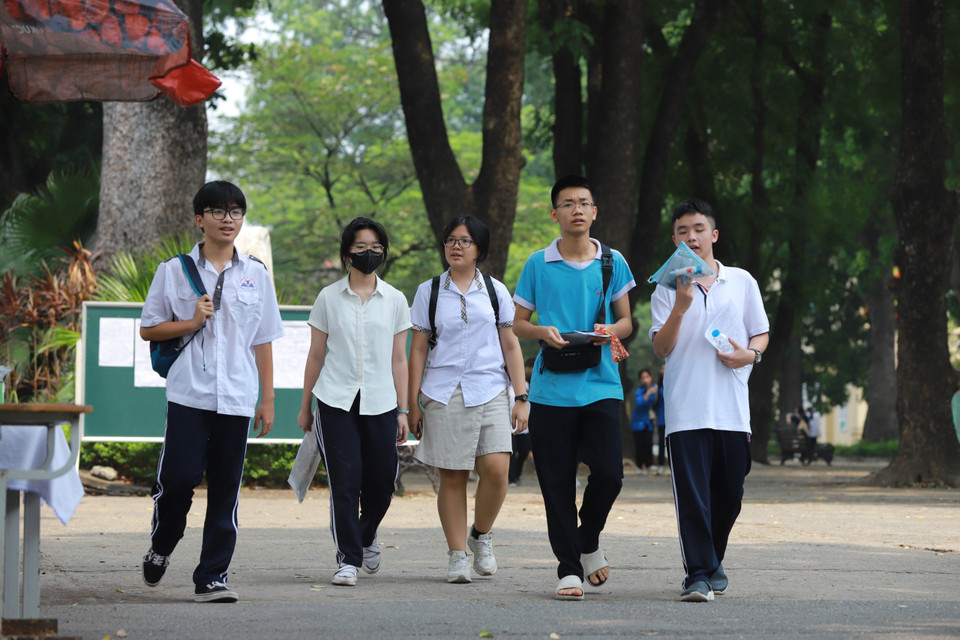 Theo đánh giá của nhiều thí sinh, đề thi môn Toán năm nay có cấu trúc cơ bản, nếu ôn luyện kỹ nội dung kiến thức và các dạng đề thì có thể tự tin đạt điểm cao. (Ảnh: PV/Vietnam+)