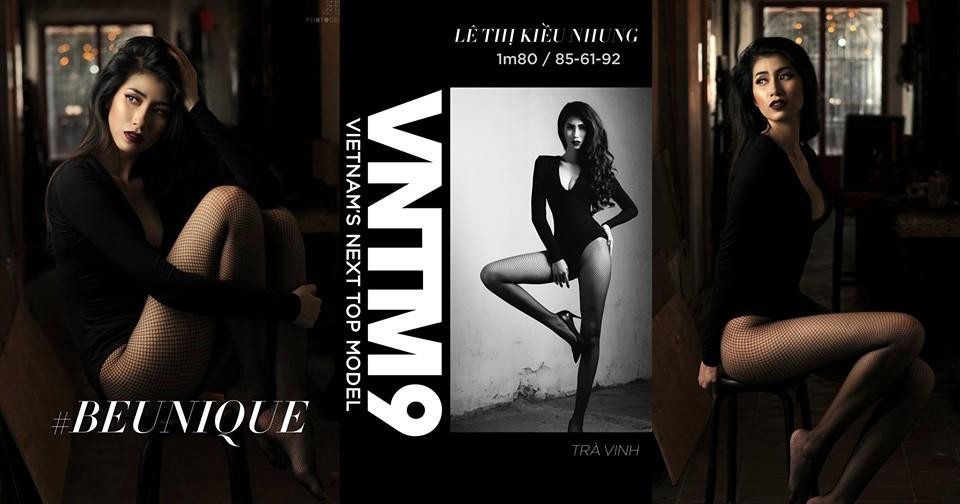 Thí sinh Lê Thị Kiều Nhung, cao 1m80, nằm trong nhóm thí sinh có vẻ đẹp gợi cảm, quyến rũ của cuộc thi năm nay. Ngoài gương mặt xinh đẹp, Kiều Nhung còn có hình thể vô cùng nóng bỏng với số đo ba vòng cân đối 85-61-92. 