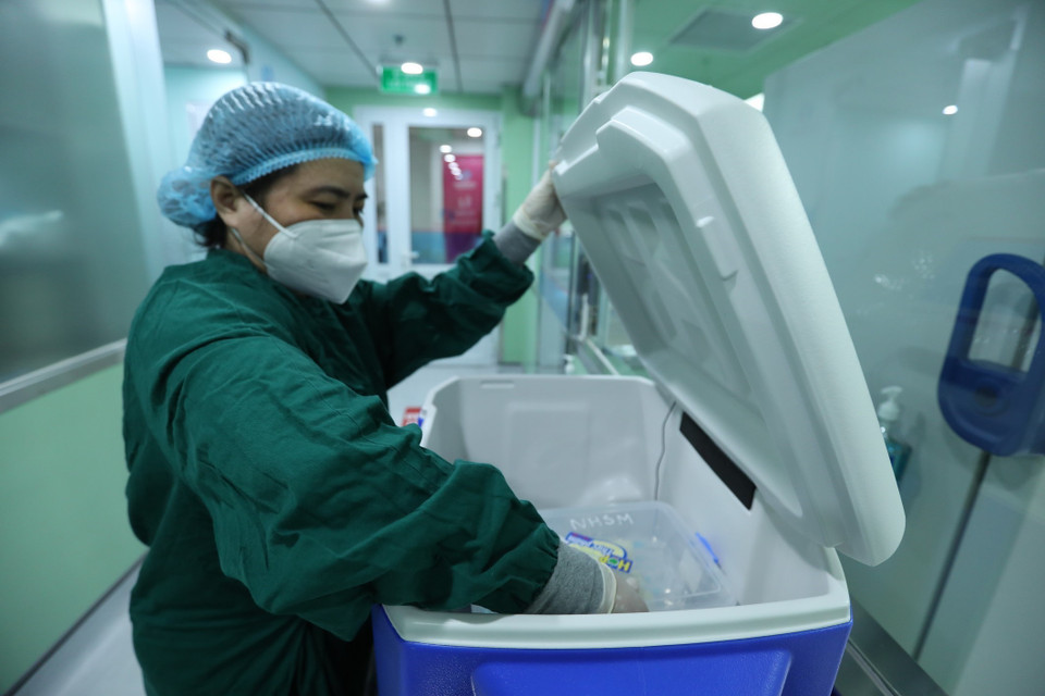 Sữa đã thanh trùng, khi vận chuyển phải đảm bảo đúng nhiệt độ, đảm bảo sữa không bị hỏng. (Ảnh: Minh Quyết/TTXVN)