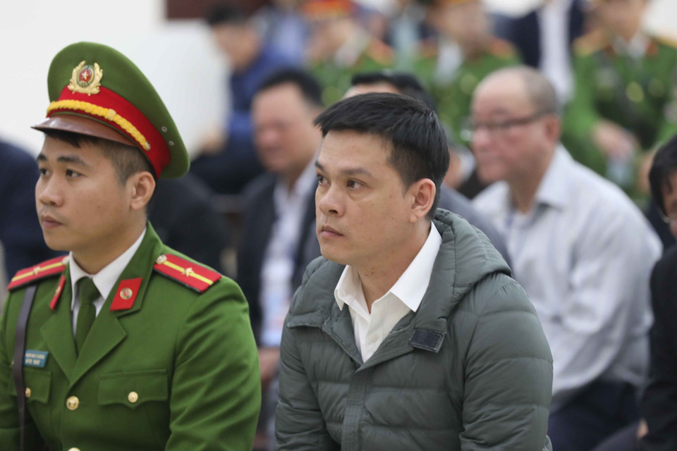 Các bị cáo tại phiên xét xử. (Ảnh: Doãn Tấn/TTXVN)