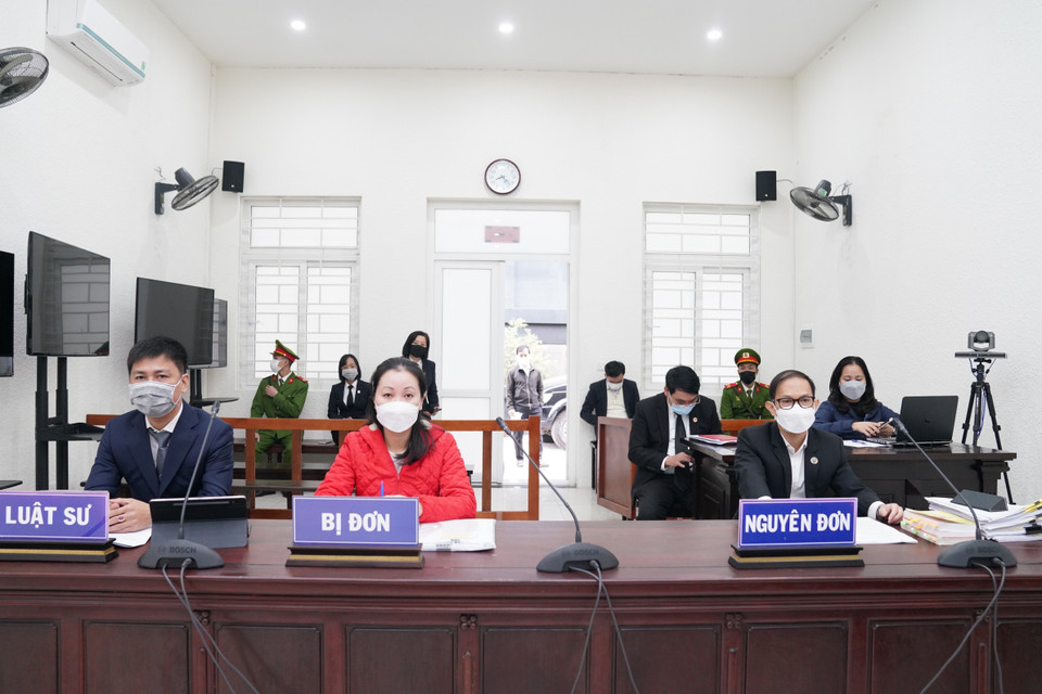 Các bên đương sự trong vụ án. (Ảnh: Kim Anh/TTXVN)