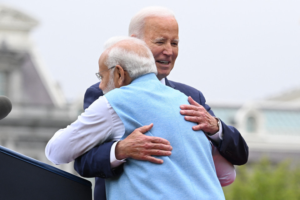 Sau cuộc gặp giữa các nhà lãnh đạo cấp cao của hai nước, Tổng thống Mỹ Joe Biden cho biết nước này và Ấn Độ đã nhất trí chấm dứt sáu tranh chấp tại WTO. (Ảnh: AFP/TTXVN)