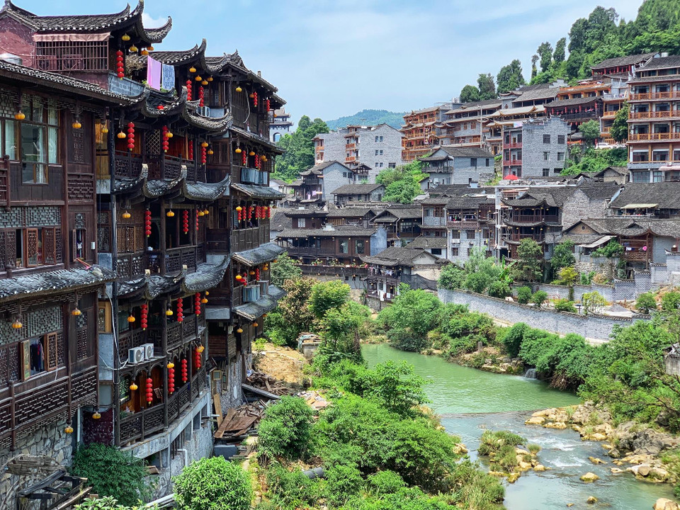 Thời điểm đẹp nhất để đến Phù Dung trấn là vào tháng Tư đến tháng Tám. (Xuân Mai/Vietnam+)