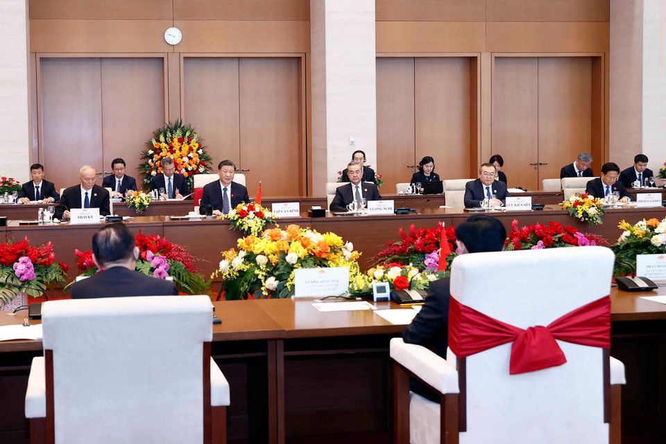 Quang cảnh cuộc hội kiến. (Ảnh: Doãn Tấn/TTXVN)