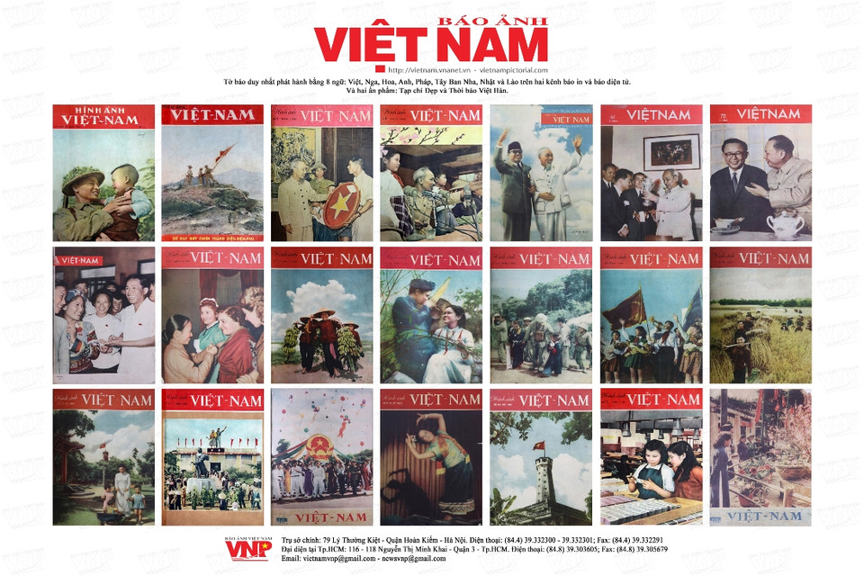Những trang bìa xưa của Báo ảnh Việt Nam. (Nguồn: Báo ảnh Việt Nam)