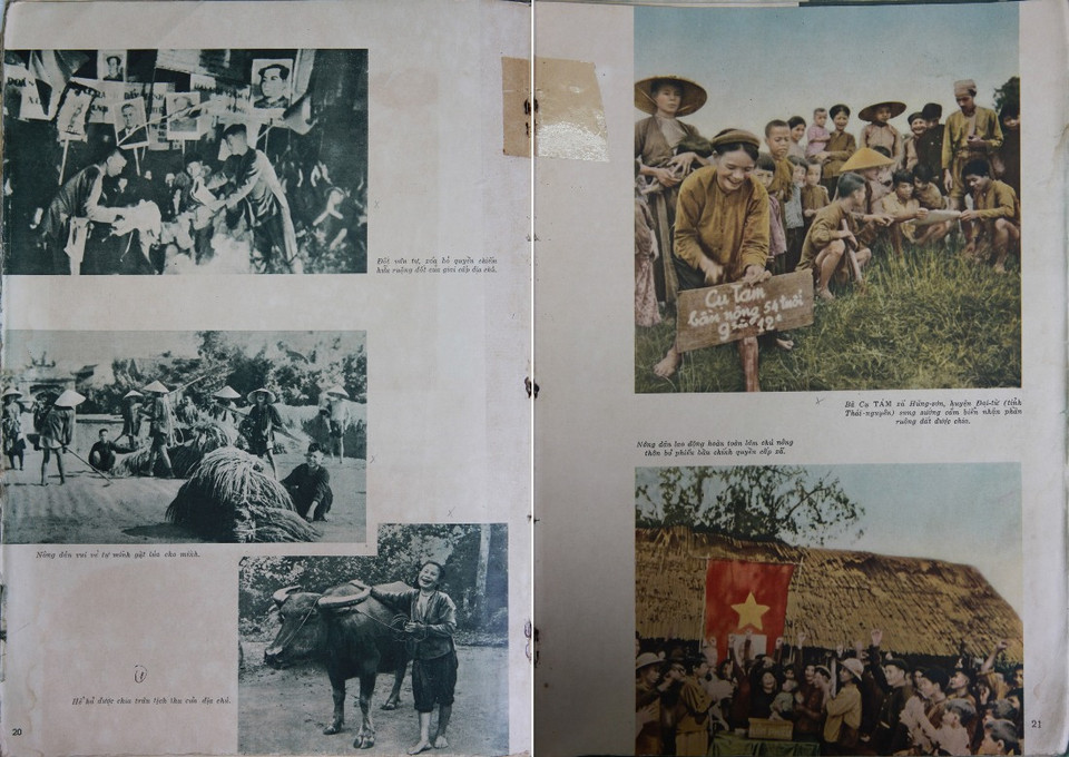 Trang 20-21, tờ Báo ảnh Việt Nam số 1, xuât bản tháng 10/1954. (Nguồn: Báo ảnh Việt Nam)