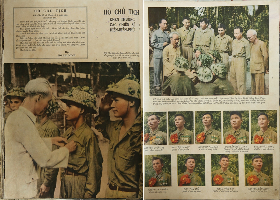 Trang 36-37, Báo ảnh Việt Nam số 2, xuất bản tháng 12/1954. (Nguồn: Báo ảnh Việt Nam)