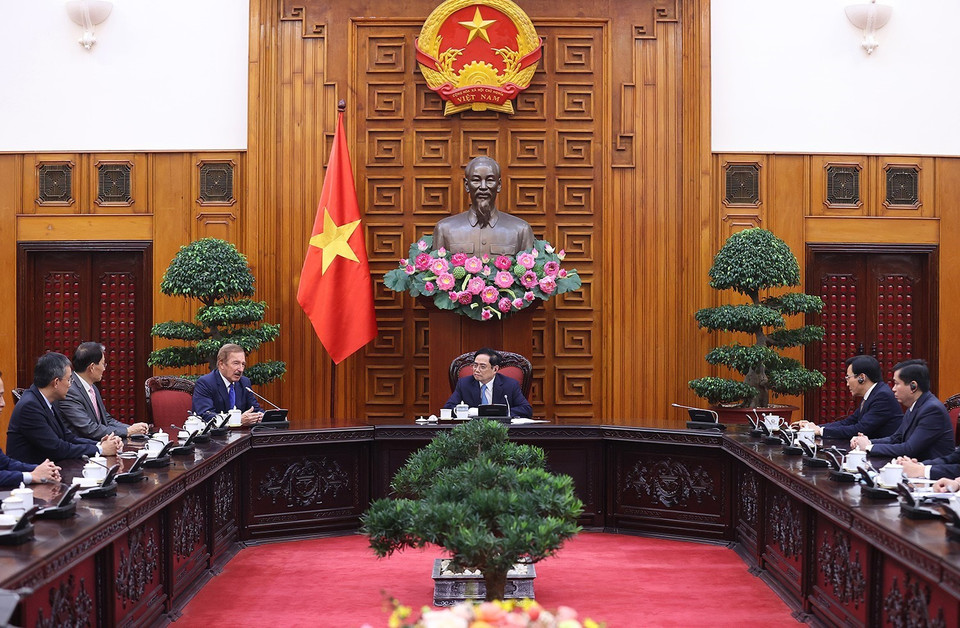 Quang cảnh buổi tiếp. (Ảnh: Dương Giang/TTXVN)