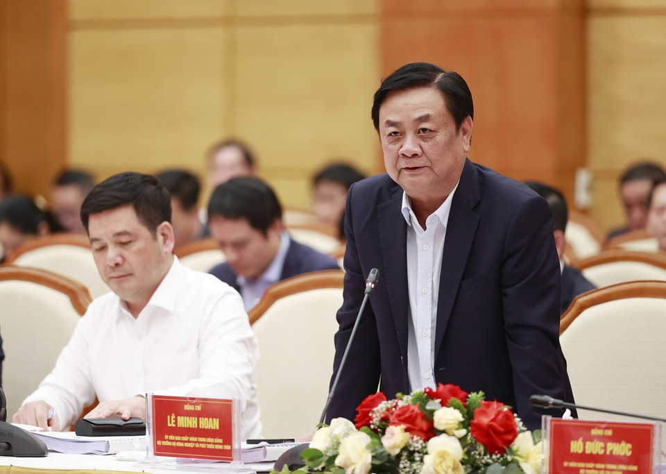 Bộ trưởng Bộ Nông nghiệp và Phát triển nông thôn Lê Minh Hoan phát biểu. (Ảnh: Dương Giang/TTXVN)