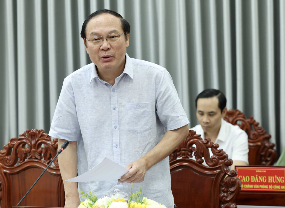 Thứ trưởng Bộ Tài nguyên và Môi trường Lê Công Thành phát biểu. (Ảnh: Nhan Sáng/TTXVN)