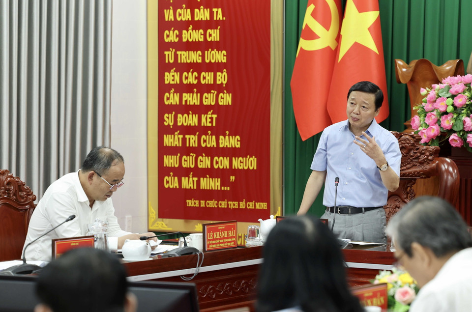 Phó Thủ tướng Trần Hồng Hà phát biểu. (Ảnh: Nhan Sáng/TTXVN)