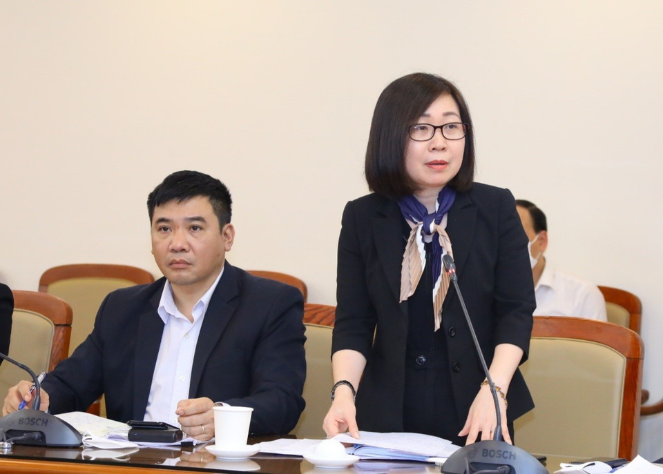 Trưởng Ban Biên tập tin Thế giới TTXVN Đoàn Thị Tuyết Nhung phát biểu. (Ảnh: Văn Điệp/TTXVN)