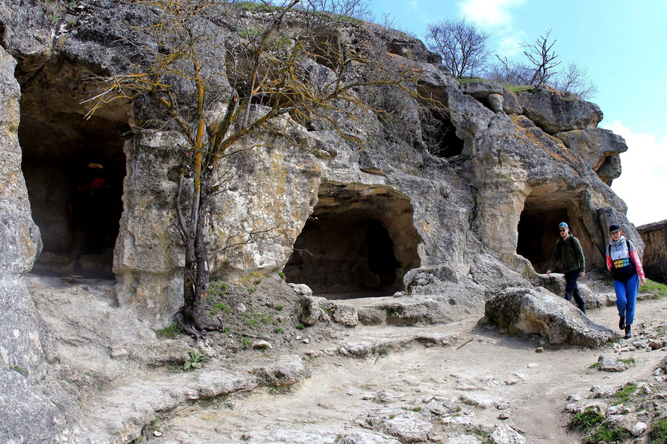 Pháo đài phía Tây của Chufut-Kale do người Alans thuộc bộ tộc Sarmatian hùng mạnh trên bán đảo Crimea xây dựng vào khoảng thế kỷ 7-8. (Ảnh: Duy Trinh/TTXVN)