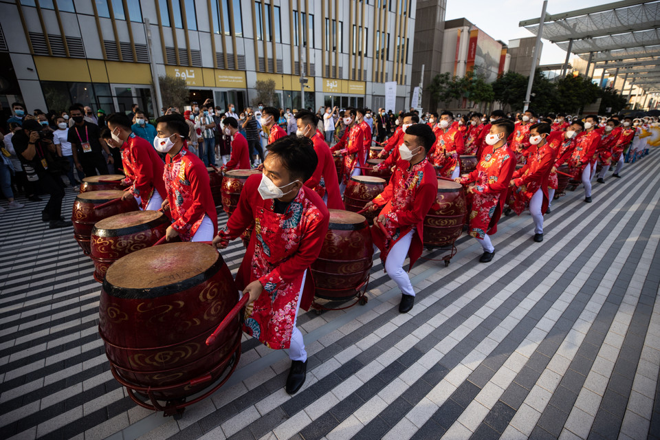 Diễu hành ngày Quốc gia Việt Nam.(Nguồn: Vietnam+)