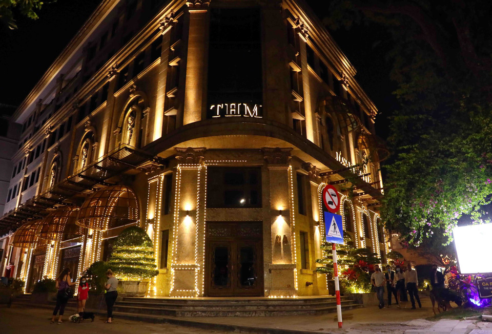 Trụ sở Tân Hoàng Minh tại phố Quang Trung, phường Trần Hưng Đạo, quận Hoàn Kiếm, Hà Nội. (Ảnh: Phạm Kiên/TTXVN)