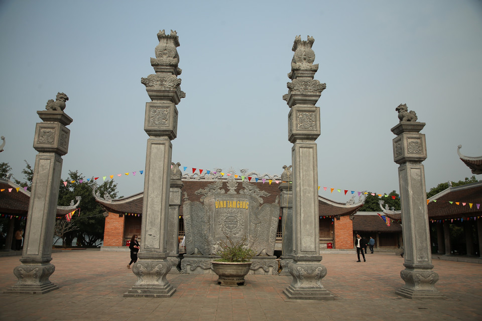 Đình làng Tam Chúc xưa thờ Hoàng hậu nhà Đinh Dương Thị Nguyệt, Đinh Tiên Hoàng Đế và thần Bạch Mã. (Ảnh: Xuân Mai/Vietnam+)