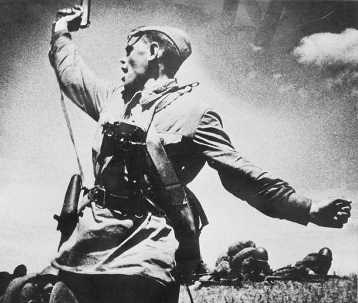 Hình ảnh chiến sỹ Hồng quân Liên Xô trong Chiến tranh Thế giới thứ hai. (Ảnh: Tư liệu Quốc tế/TTXVN phát)