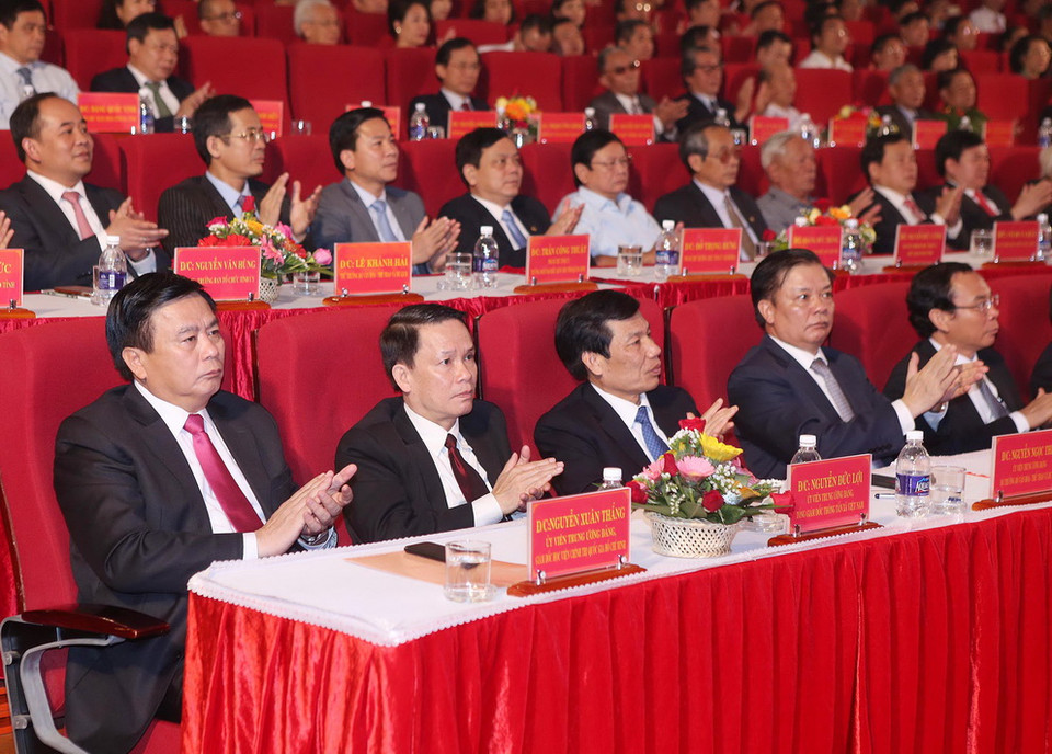 Các đại biểu tham dự buổi lễ. (Ảnh: Lâm Khánh/TTXVN)