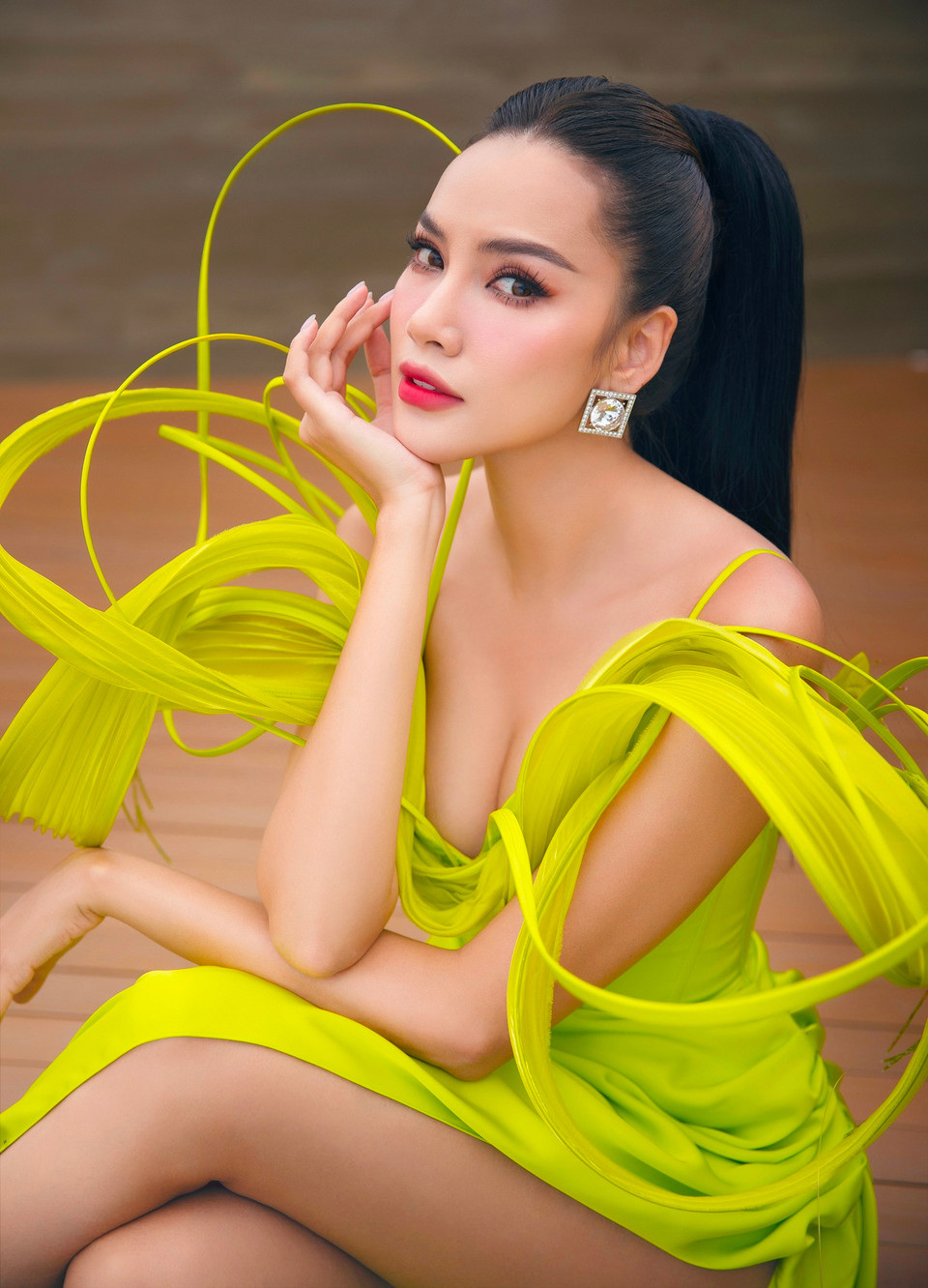 . Cô gây ấn tượng với lối catwalk lôi cuốn cùng kỹ năng trình diễn chuyên nghiệp trên sàn runway. (Ảnh: CTV/Vietnam+)