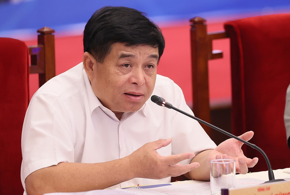 Bộ trưởng Bộ Kế hoạch và Đầu tư Nguyễn Chí Dũng phát biểu. (Ảnh: Dương Giang/TTXVN)