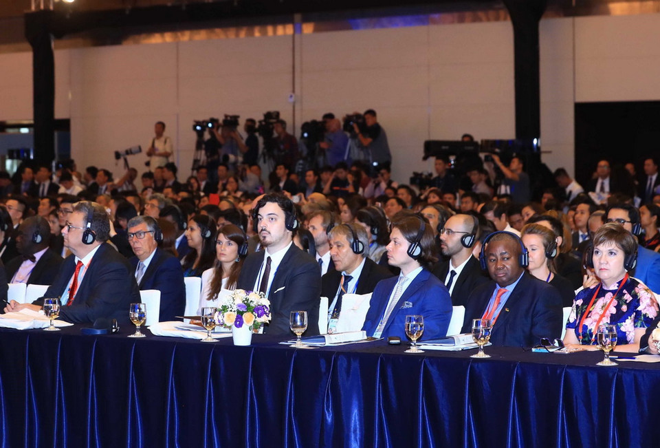 Khoảng 1.200 doanh nghiệp trong nước và quốc tế tham dự hội nghị VBS 2018. (Ảnh: Thống Nhất/TTXVN)