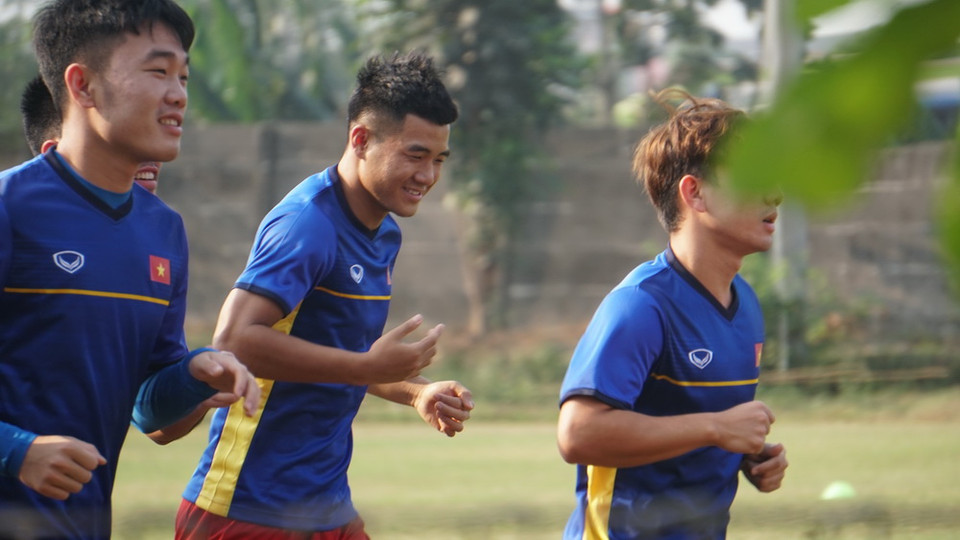 Olympic Việt Nam chỉ cần thắng Nepal là sớm giành vé đi tiếp. (Ảnh: Trần Chiến/Vietnam+)