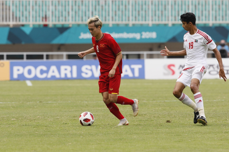 Cầu thủ Văn Toàn. (Ảnh: Hoàng Linh/TTXVN)