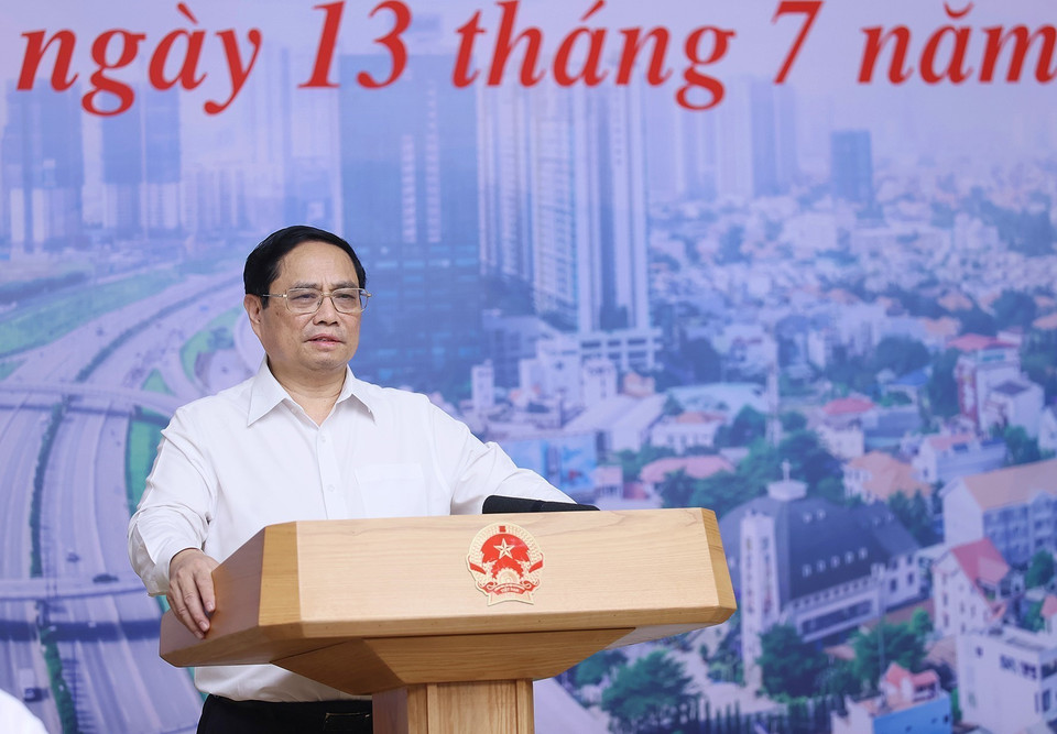 Thủ tướng Phạm Minh Chính chủ trì phiên họp. (Ảnh: Dương Giang/TTXVN)