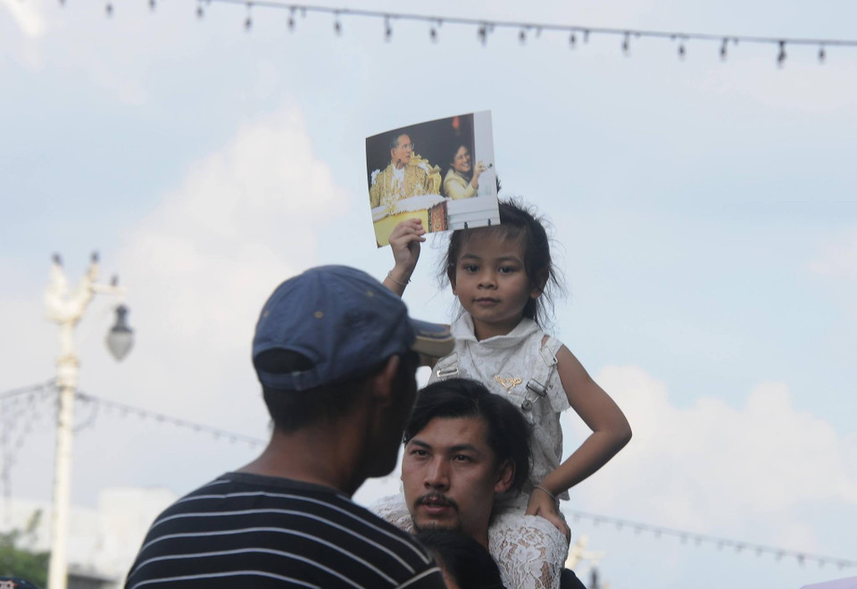 Hình ảnh Nhà Vua không thể thiếu đối với mỗi người dân Thái Lan. (Ảnh: Quang Thuận/Vietnam+)