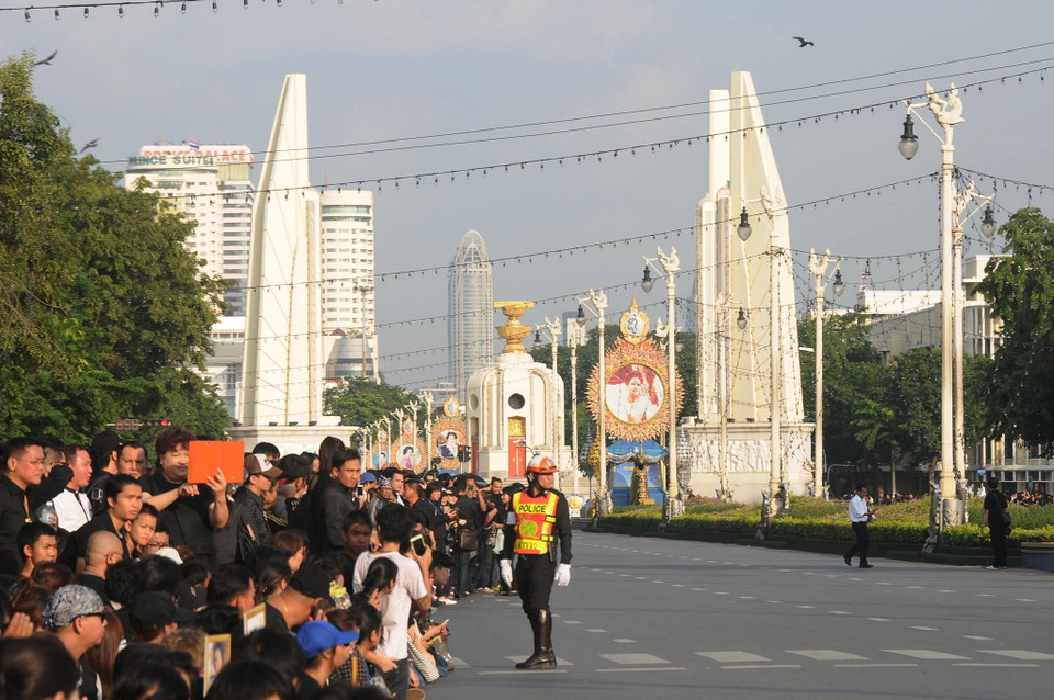 Binh lính được huy động đảm bảo an ninh. (Ảnh: Quang Thuận/Vietnam+)