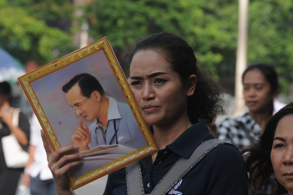 Hình ảnh Nhà Vua không thể thiếu đối với mỗi người dân Thái Lan. (Ảnh: Quang Thuận/Vietnam+)