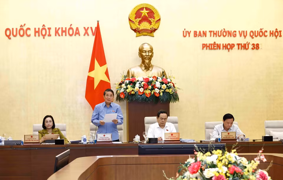 Phó Chủ tịch Quốc hội Nguyễn Đức Hải phát biểu. (Ảnh: Doãn Tấn/TTXVN)