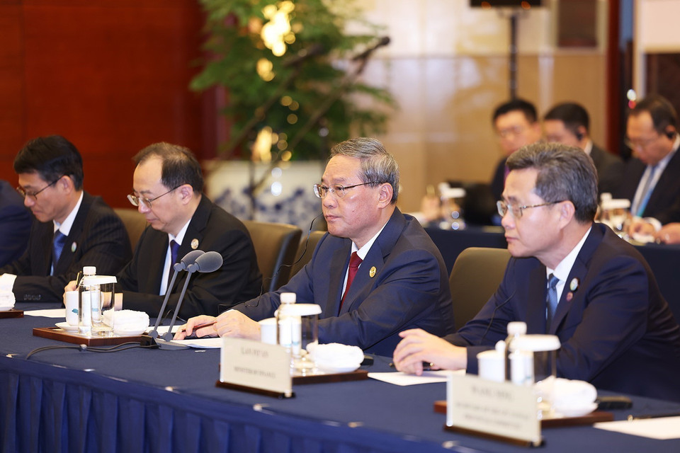 Thủ tướng Trung Quốc Lý Cường phát biểu. (Ảnh: Dương Giang/TTXVN)