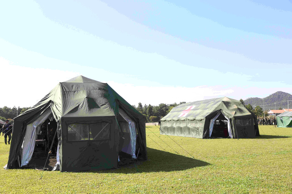 Thao trường Trung tâm Huấn luyện Hiến binh Hoàng gia Campuchia ở khu vực núi Chum Sen Rikreay trên địa bàn tỉnh Kampong Chhnang, Vương quốc Campuchia. (Ảnh: Huỳnh Thảo/TTXVN)