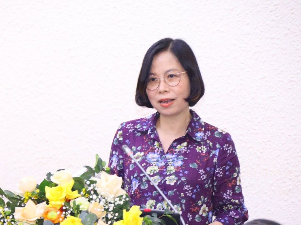 Tổng Giám đốc Thông tấn xã Việt Nam Vũ Việt Trang phát biểu tại buổi lễ. (Ảnh: Văn Điệp/TTXVN)